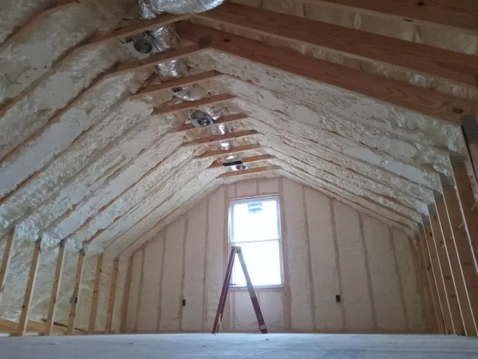 Spray foam roofing application for Crawl Space Insulation project in Sharon